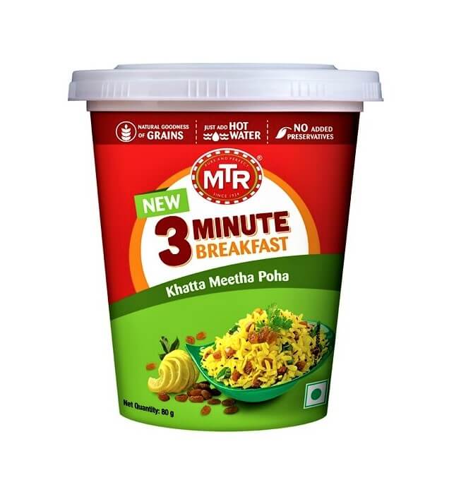 MTR Ready to Eat Khatta Meetha Poha Cup 80 Gram