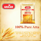 Ahaar Whole Wheat Choker Yukt Atta (Flour) - 10 Kg Pack