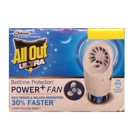 All Out Ultra Power Plus Fan Mosquito Repellent Machine with 01 Refill (45 ml) Pack - 1 Unit