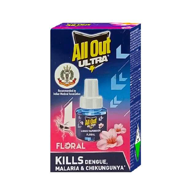 All Out Ultra Power Plus Mosquito Repellent Refill (45 ml) Floral Fragrance - 01 Refill Pack