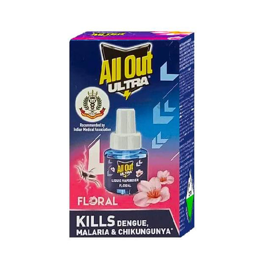 All Out Ultra Power Plus Mosquito Repellent Refill (45 ml) Floral Fragrance - 01 Refill Pack