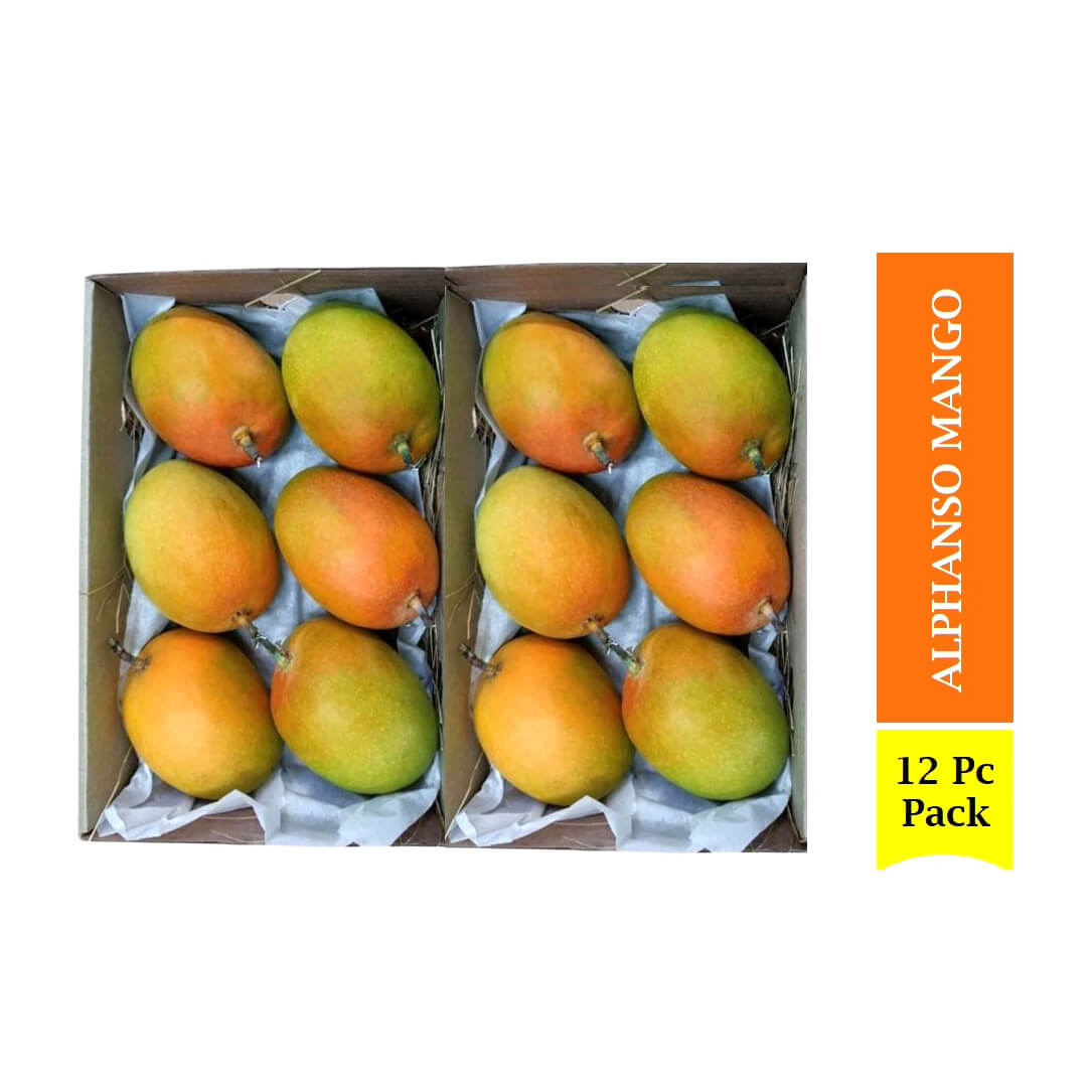 Alphanso Mango 12 Pc Pack - Best Quality Ratnagiri Alphanso Mangoes