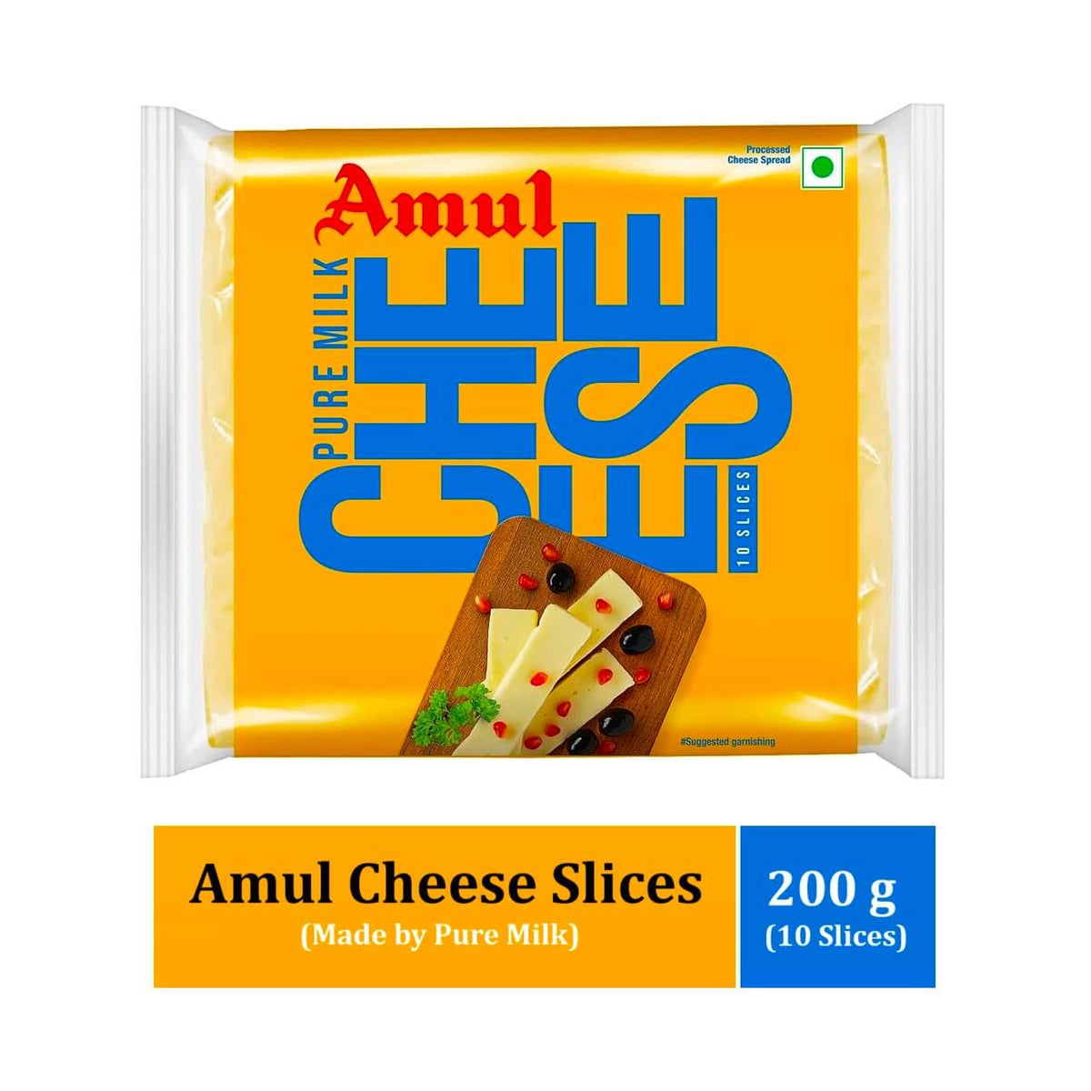 Amul Cheese Slice 200 g Pack (10 Slices) & 750 g (50 Slices) Pack