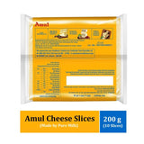 Amul Cheese Slice 200 g Pack (10 Slices) & 750 g (50 Slices) Pack