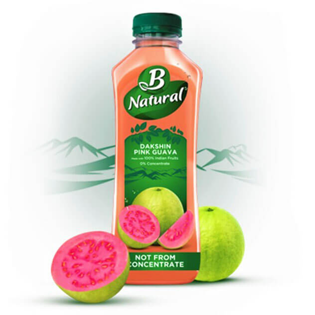 B Natural Dakshin Pink Guava Juice 750 ml Bottle