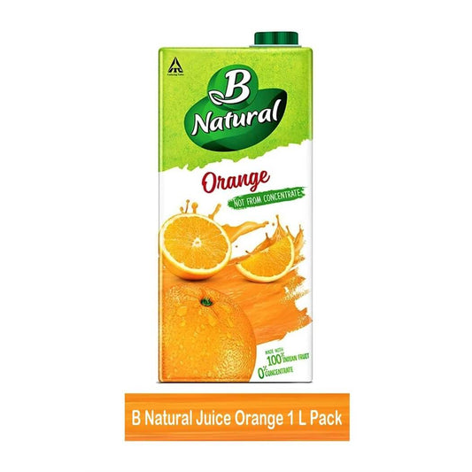 B Natural Orange Juice 1 Litre Tetra Pack