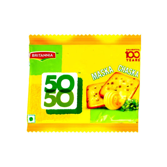 Britannia 50-50 Masala Chaska Salted Biscuits 120 g Pack