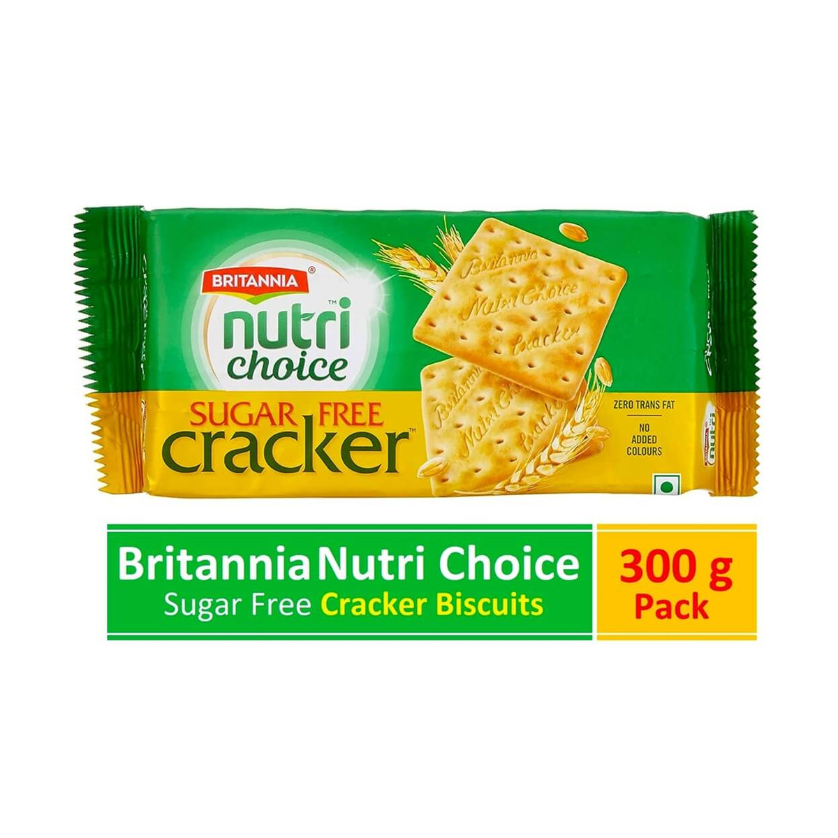 Britannia Nutri Choice Crackers Sugar Free Biscuits 300 g Pack