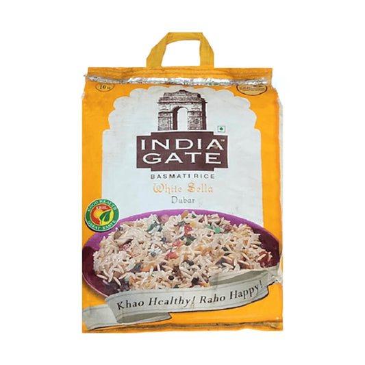 India Gate White Sella Dubar Basmati Rice 10 Kg Pack