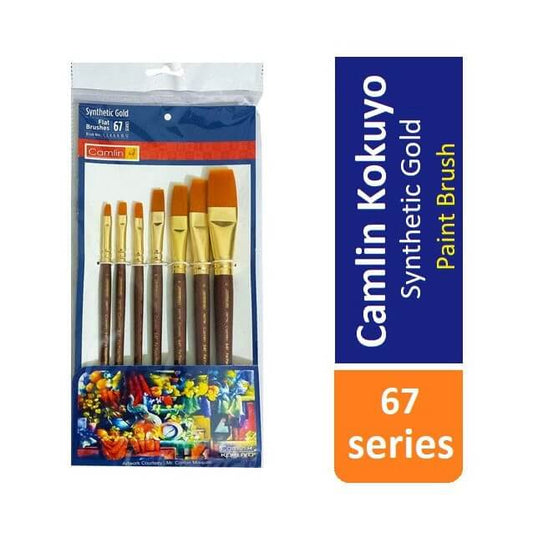 Camlin Kokuyo Synthetic Gold 67 Series Paint Brushes 7 Unit Pack