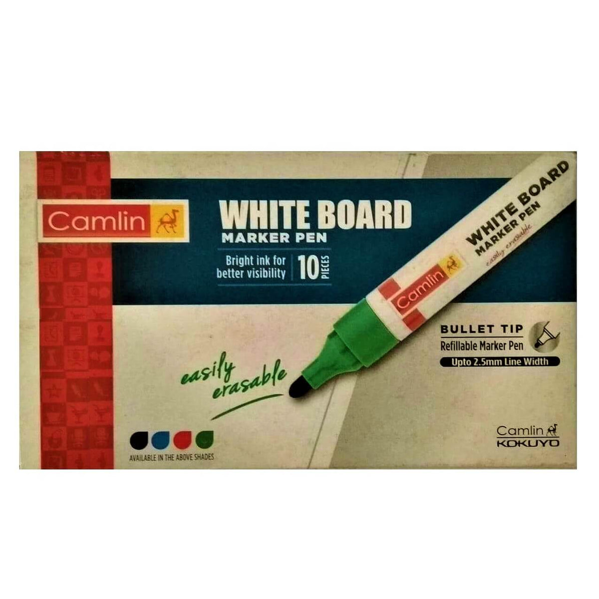 Camlin Kokuyo White Board Marker Black 10 Pc Pack