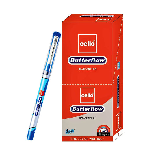 Cello Butterflow Ball Point Pen 20 Pc Pack (Pack of 5 Box of 20 Pc Pen)