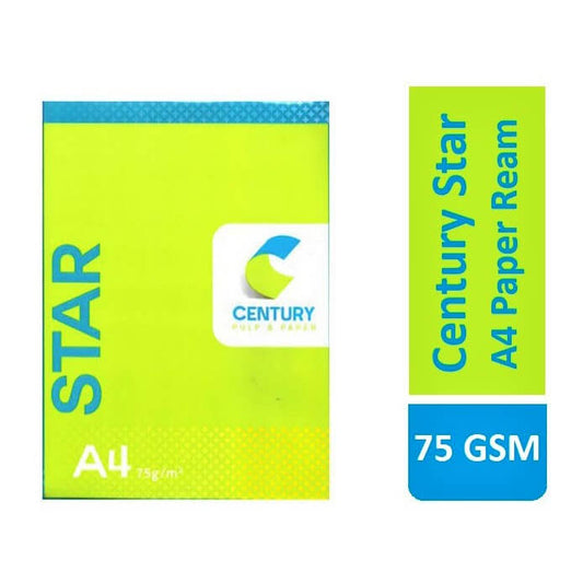 Century Star A 4 Size 75 GSM Paper 500 Sheets Reams (Pack 6 Reams)