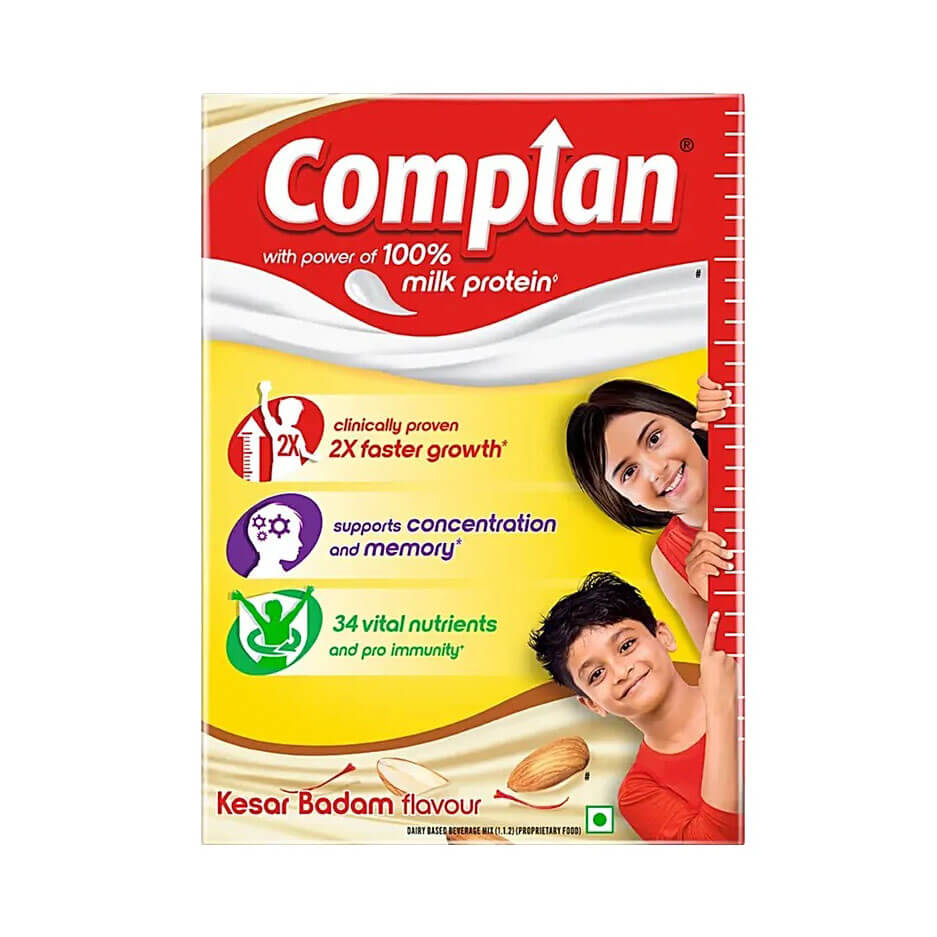 Complan Nutrition Drink Powder Kesar Badam Flavour 500 g Pack