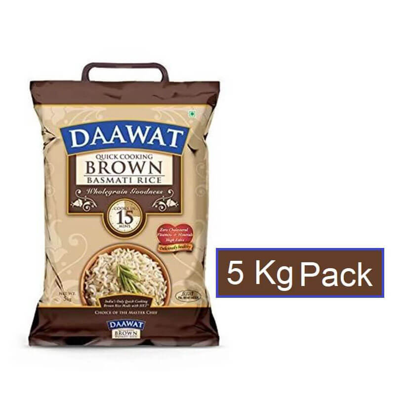 Daawat Brown Basmati Rice 5 Kg Pack