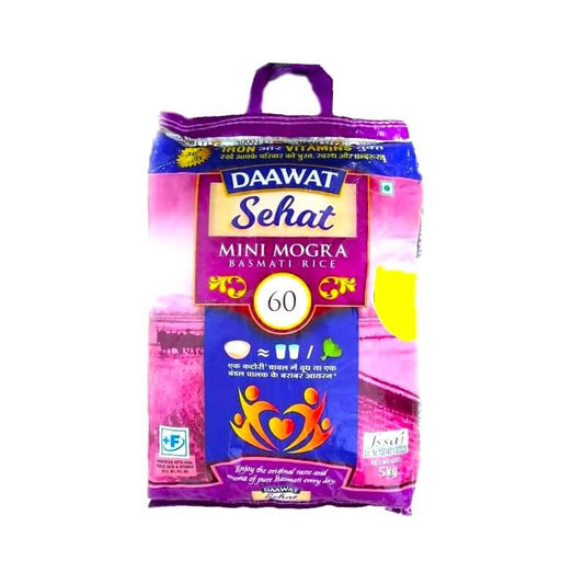 Daawat Sehat Basmati Rice Mini Mogra 5 Kg  Pack