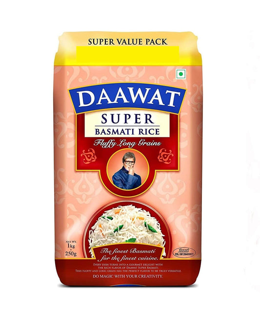 Daawat Basmati rice Super 1 Kg Pack (Scheme will provide as per availabilty)