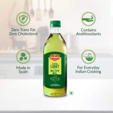 Del Monte Olive Oil Extra Lite 1 Litre Bottle (Pack of 2)