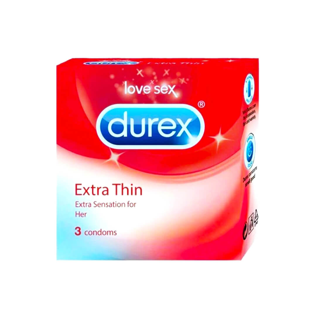 Durex Extra Thin Condoms 3 Pc & 10 Pc Pack