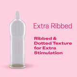 Durex Extra Ribbed Condoms For Extra Stimulation 3 Pc & 10 Pc Pack