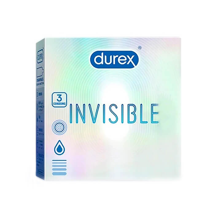 Durex Invisible Condoms Super Ultra Thin Condoms 3 Pc & 10 Pc Pack