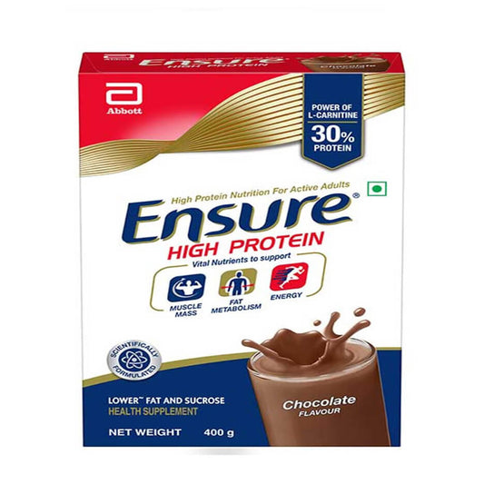 Ensure High Protein Health Supplement Chocolate Flavour 400 g Pack (Vital Nutrients to support Muscle Mass, Fat Metabolism & Energy)