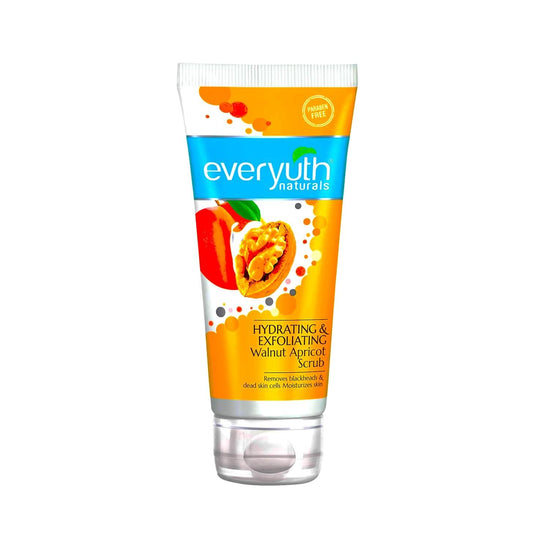 Everyuth Naturals Hydrating & Exfoliating Walnut Apricot Scrub - For Remove Black Heads & Dead Skin Cells Moisturize skin 100 g Tube