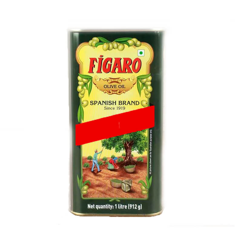 Figaro Olive Oil 1 Litre Tin Pack - All Purpose Olive Oil - Imported