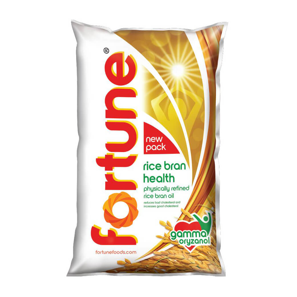 Fortune Refined Rice Bran Oil 1 Litre Pouch