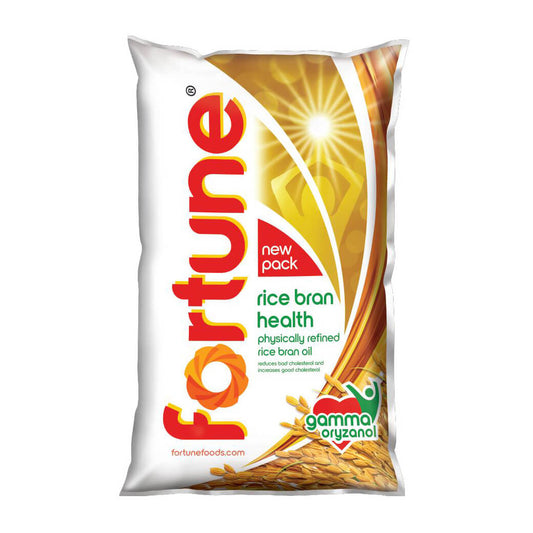 Fortune Refined Rice Bran Oil 1 Litre Pouch