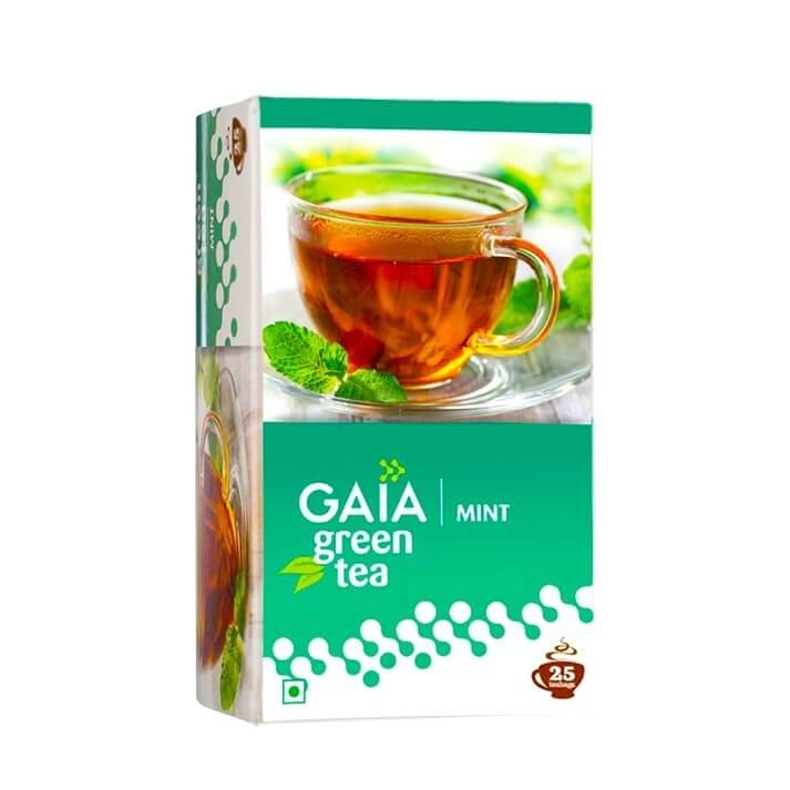 Gaia Green Tea Mint - 25 Tea Bags