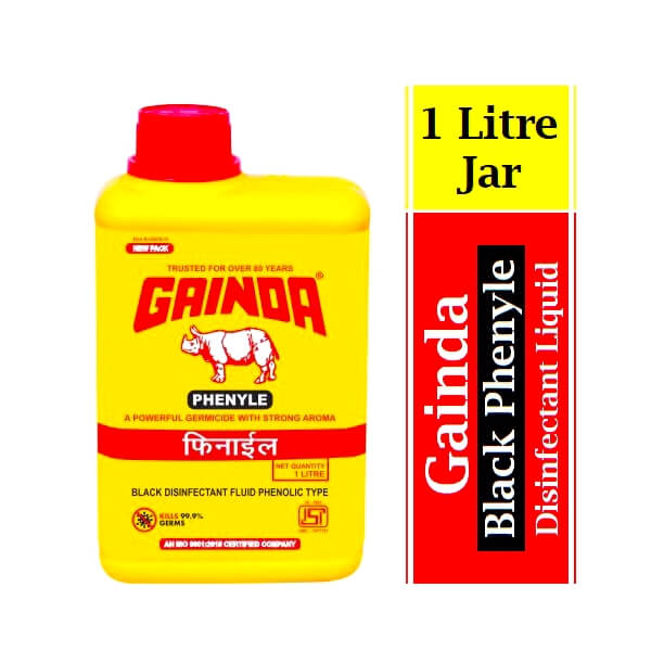 Gainda Black Phenyle Disinfectant Fluid 1 Litre Jar