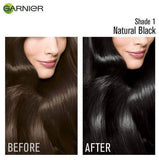 Garnier Color Natural Cream Hair Color Shade I Natural Black (70ml + 60) g Pack