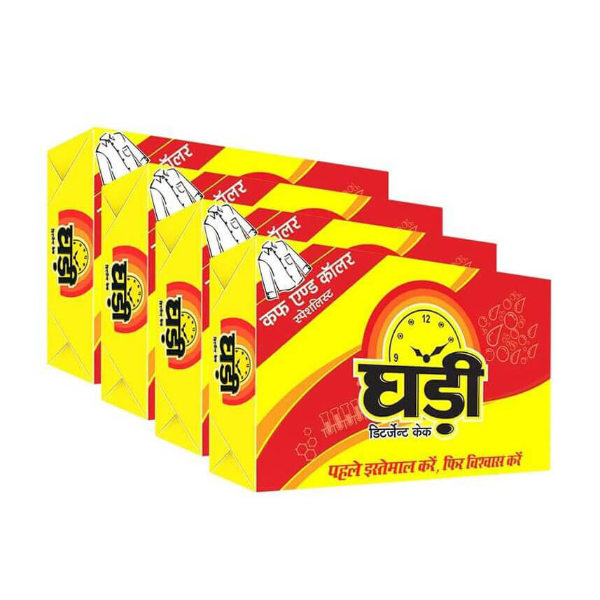 Ghadi Detergent Bar 185 g Pack of 4