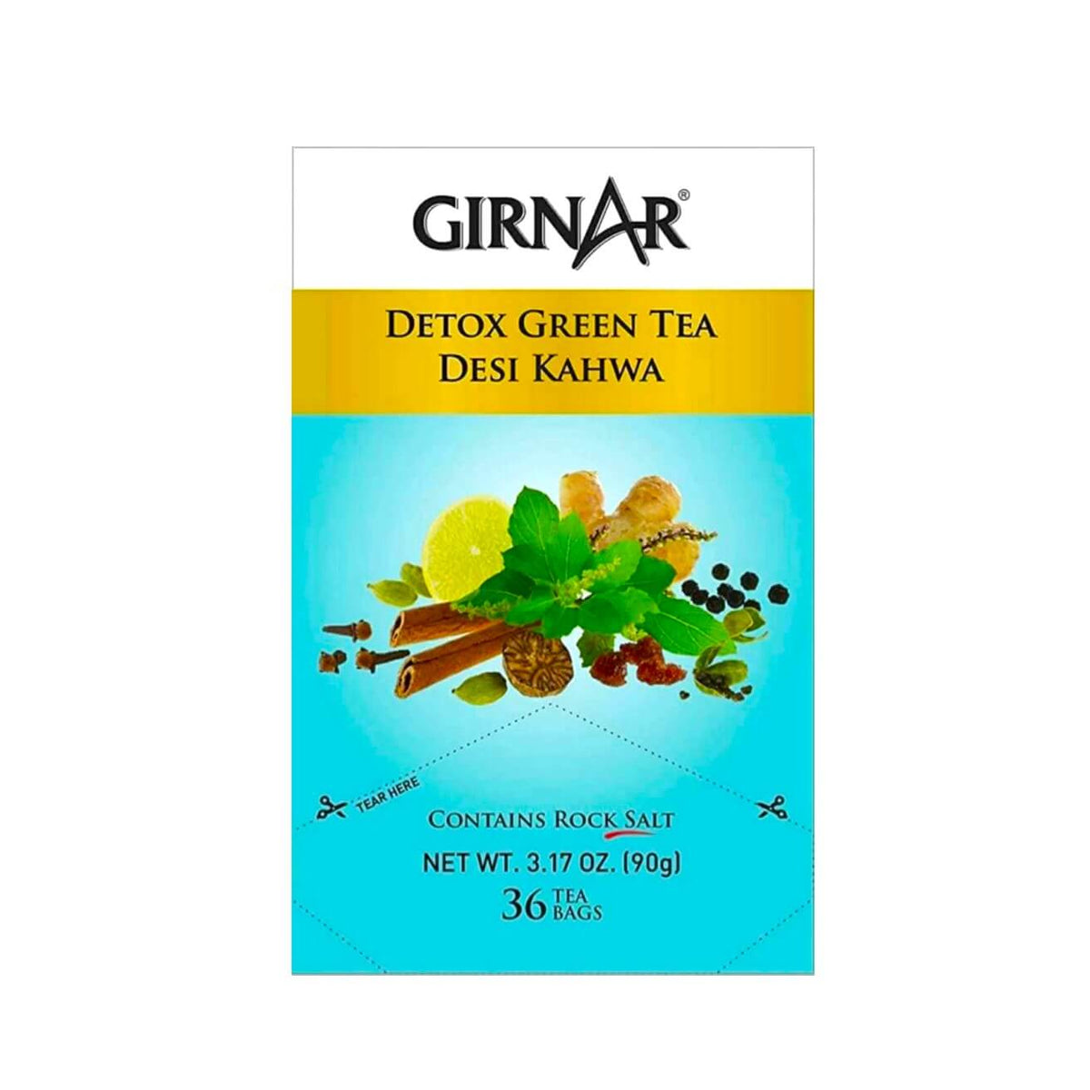 Girnar Detox Desi Kahwa Green Tea - 36 Tea Bags