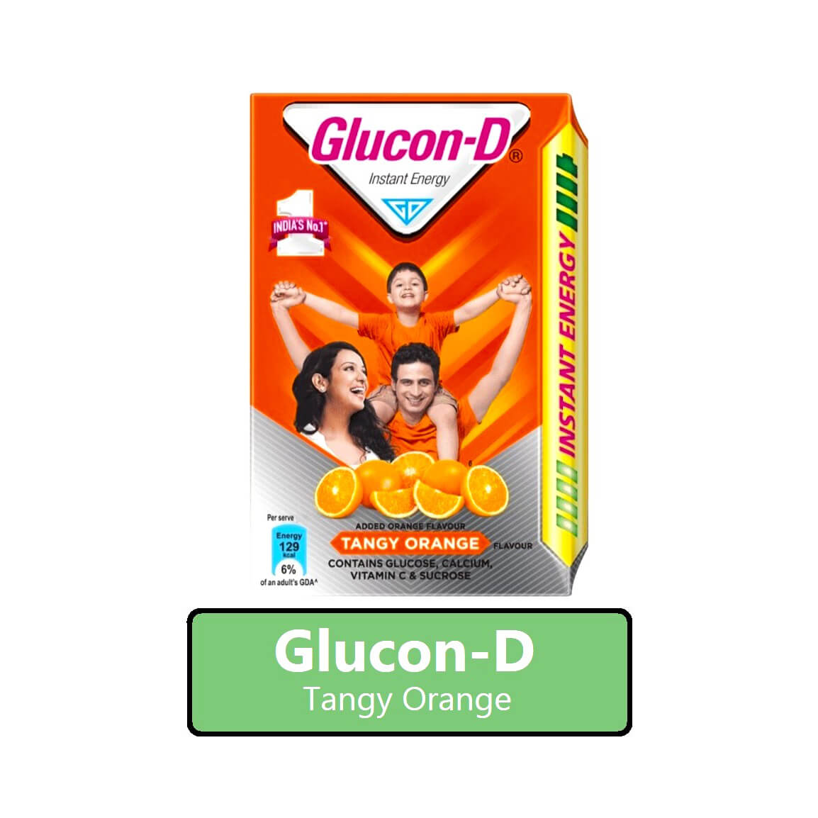 Glucon-D Instant Energy Drink Tangy Orange Flavour 450 g & 1 Kg