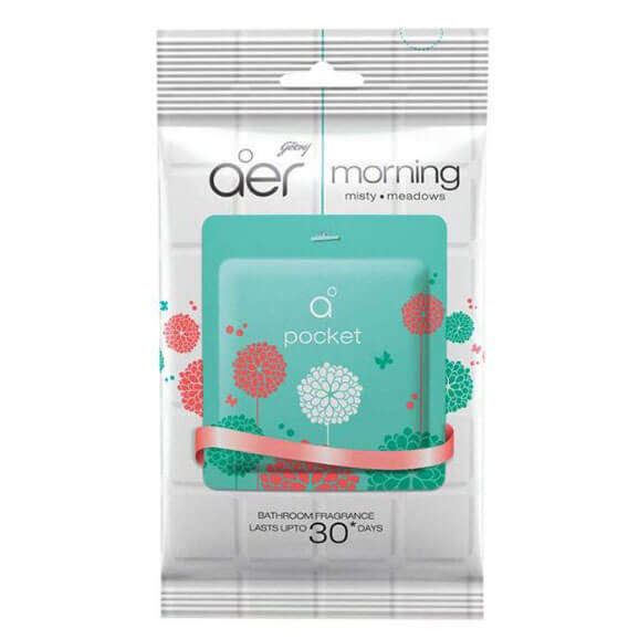 Godrej Aer Pocket Bathroom Air Freshener Morning Misty Meadows 10 g