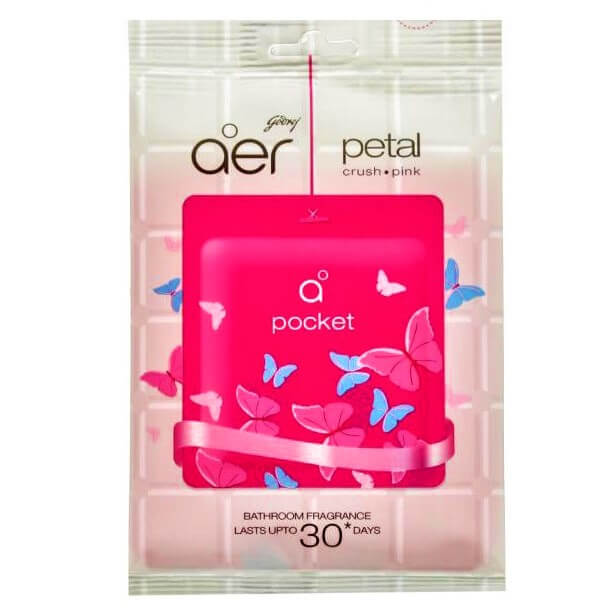 Godrej Aer Pocket Bathroom Air Freshener Petal Crush Pink 10 g