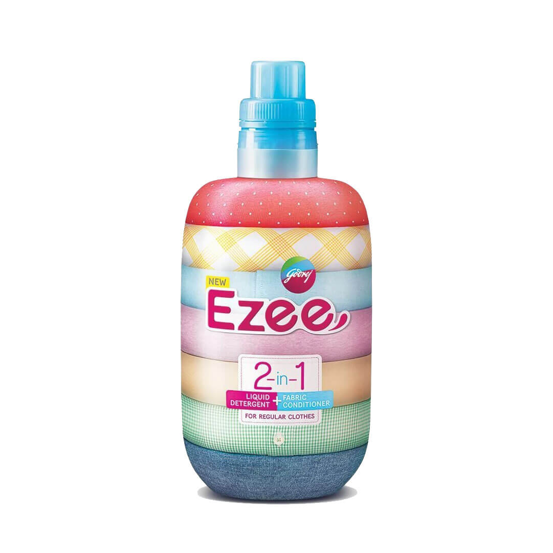 GodreJ Ezee 2 IN 1 Liquid Detergent with Fabric Conditioner For Regular Cloths - 500 g Bottle