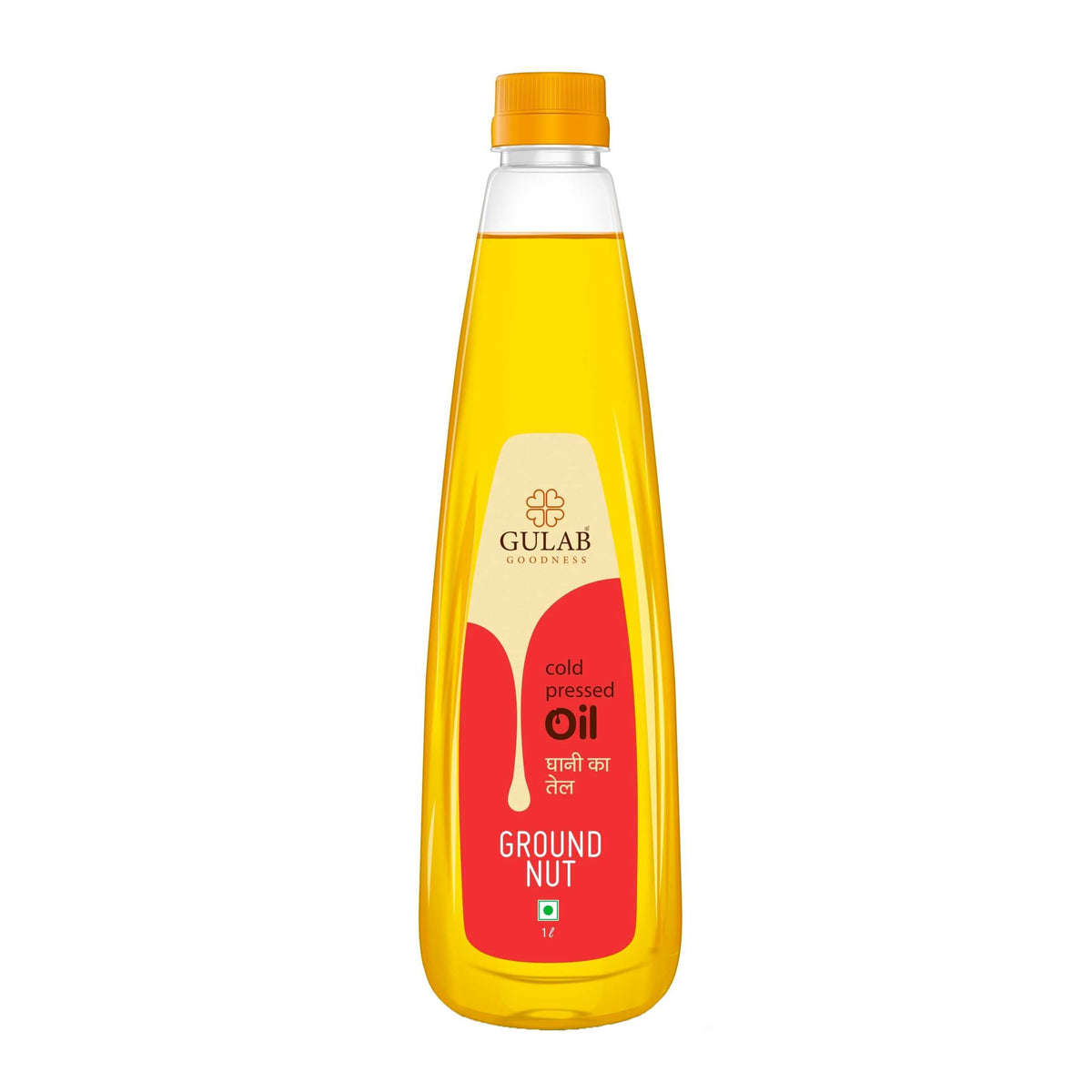 Gulab Goodness Cold Pressed Groundnut Oil 1 Litre Bottle