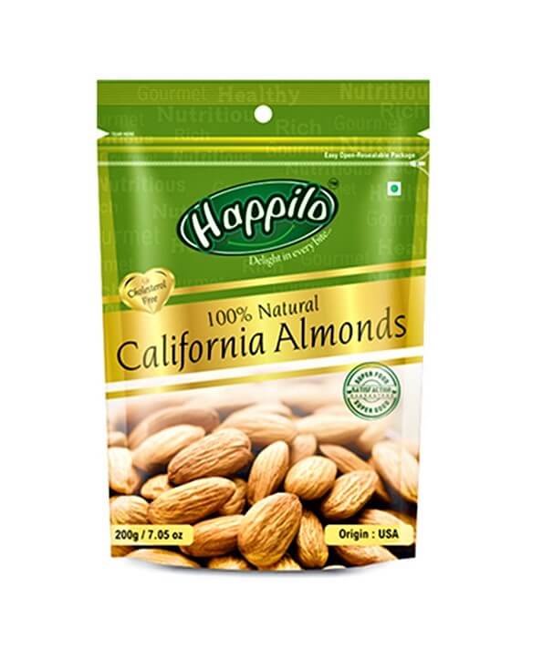 Happilo Natural California Almonds 200 g