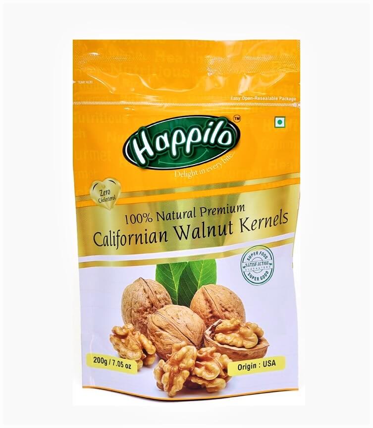 Happilo Natural Premium California Walnut Kernels 200 g Pack