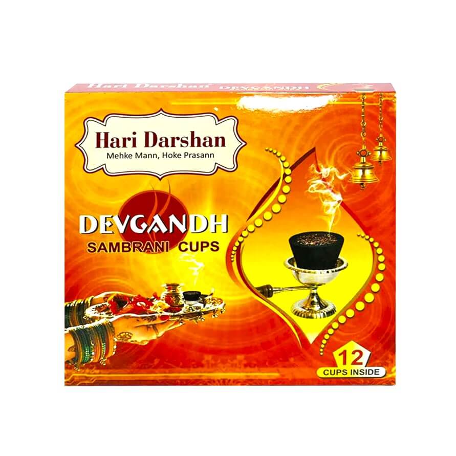 Hari Darshan Devgandh Sambrani Cups 12 Cups Pack