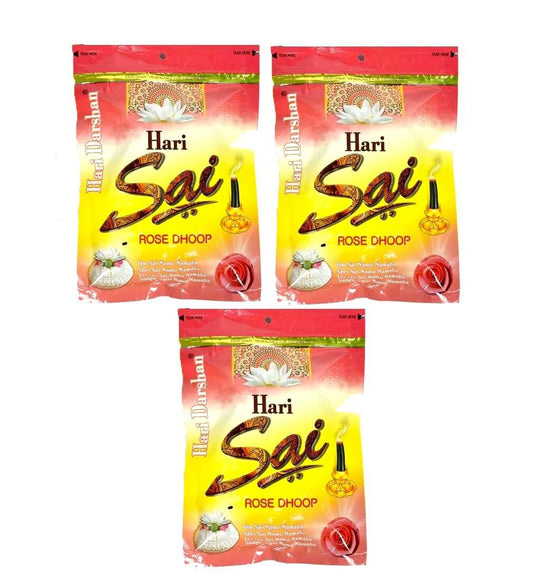 Hari Darshan Hari Sai Rose Dhoop 20 Dhoopstick Pack of 3