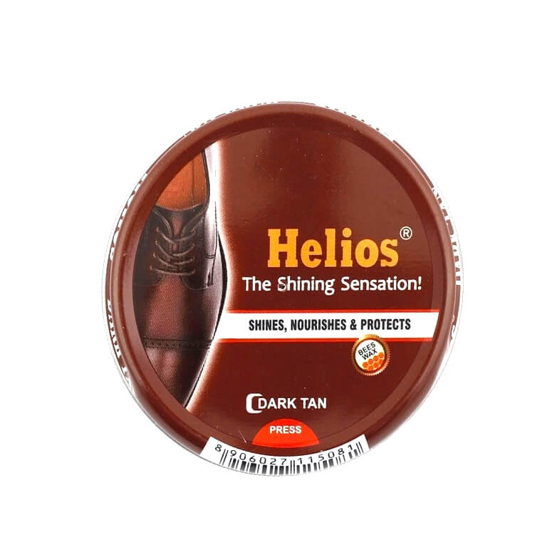 Helios Wax Shoe Polish Dark Tan 40 g