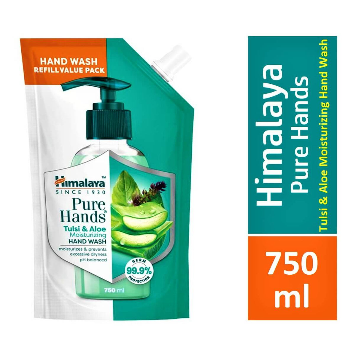 Himalaya Pure Hands Hand Wash Tulsi & Aloe Moisturizing 750 ml Refill