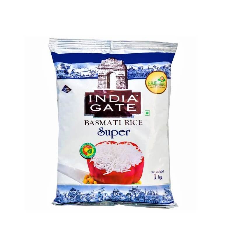 India Gate Basmati Rice Super 1 Kg Pack