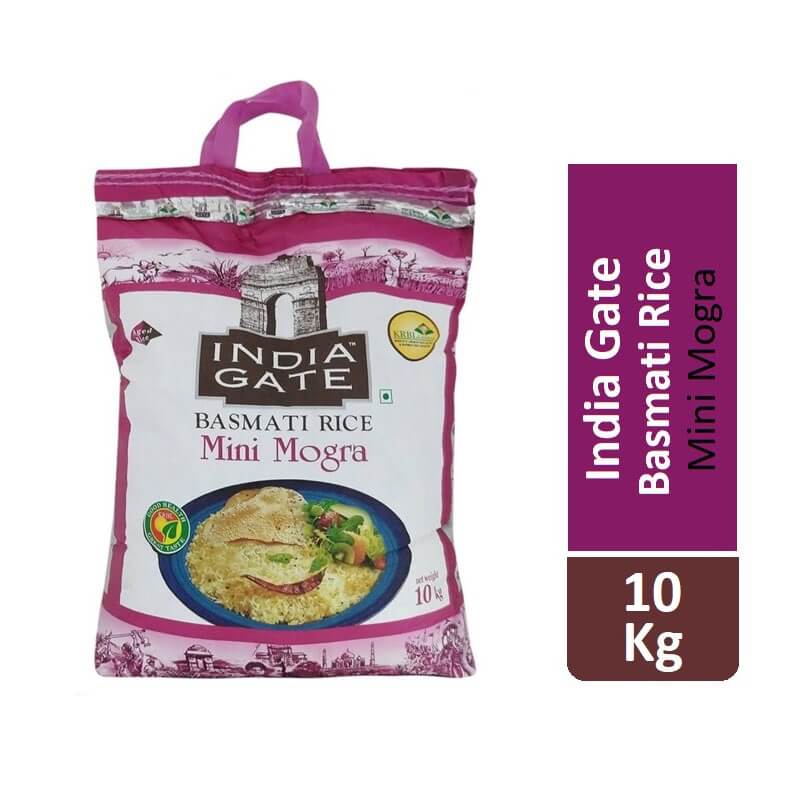 India Gate Basmati Rice Mini Mogra Broken 10 Kg Pack