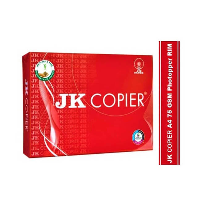 JK Copier A 4 Paper Ream 500 Sheets 75 GSM 50 Reams Pack