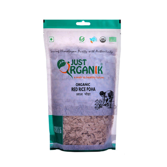 Just Organik Organic Red Rice Poha 500 g Pack